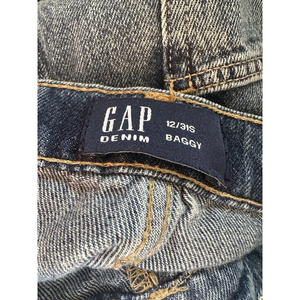 Gap Denim Baggy Wide Leg Dani Jeans 90's Grunge Women's 12/31s 12 31 Short 2025 - Picture 9 of 11
